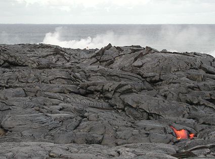 lava moves toward ocean