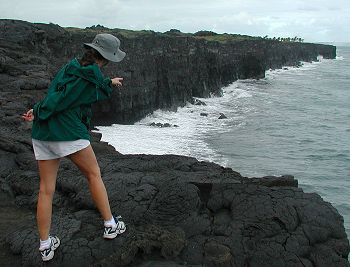 black sand beach